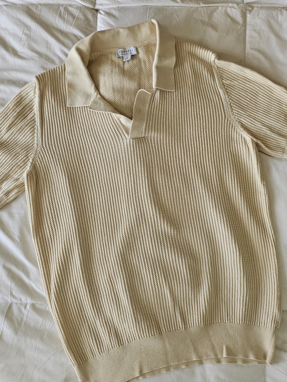 SUNSPEL Contrast Rib Polo Shirt